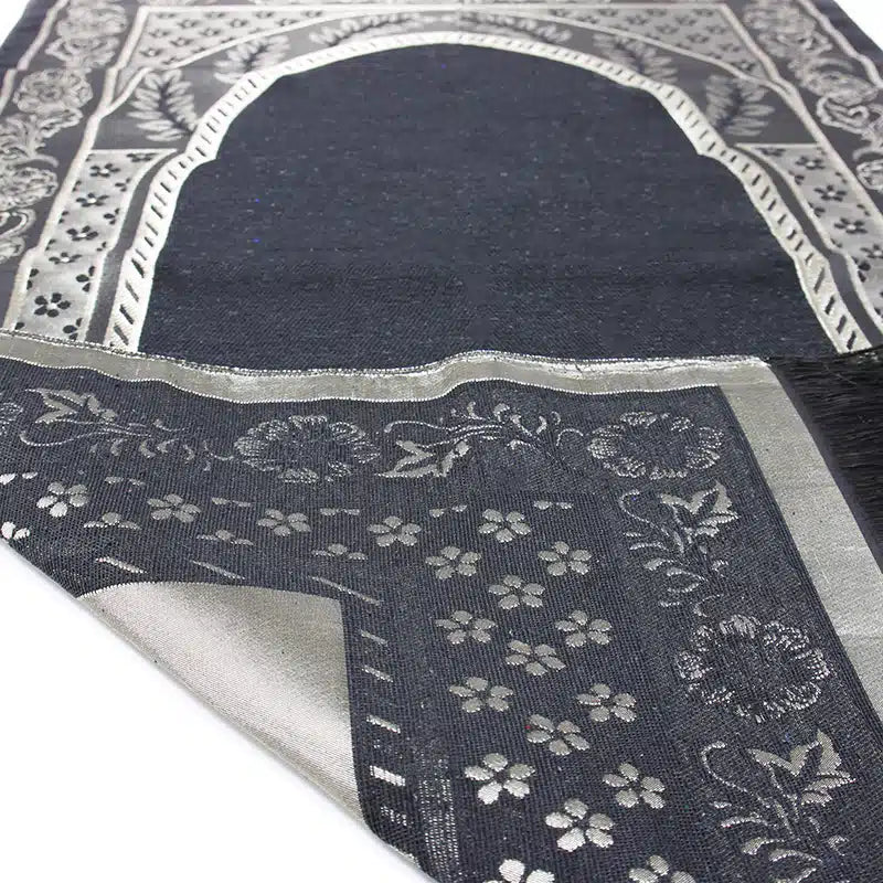 Lightweight Black And Beige Prayer Mat