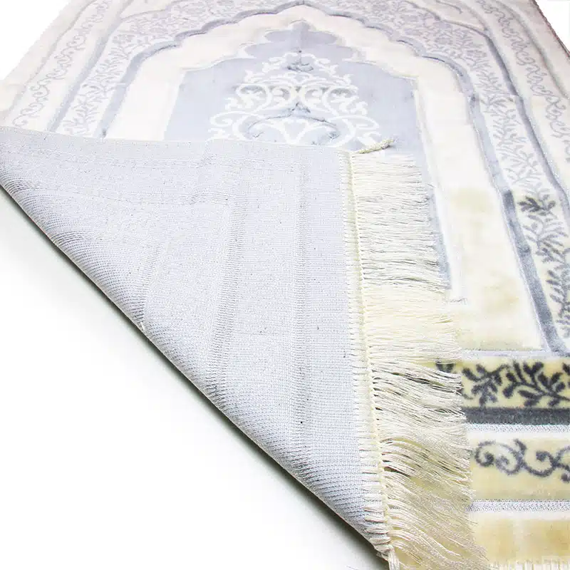 Didem Secc White And Grey Pattern Prayer Mat