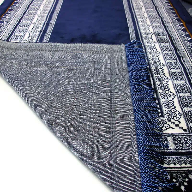 Double Plus Secc Blue And White Pattern Prayer Mat