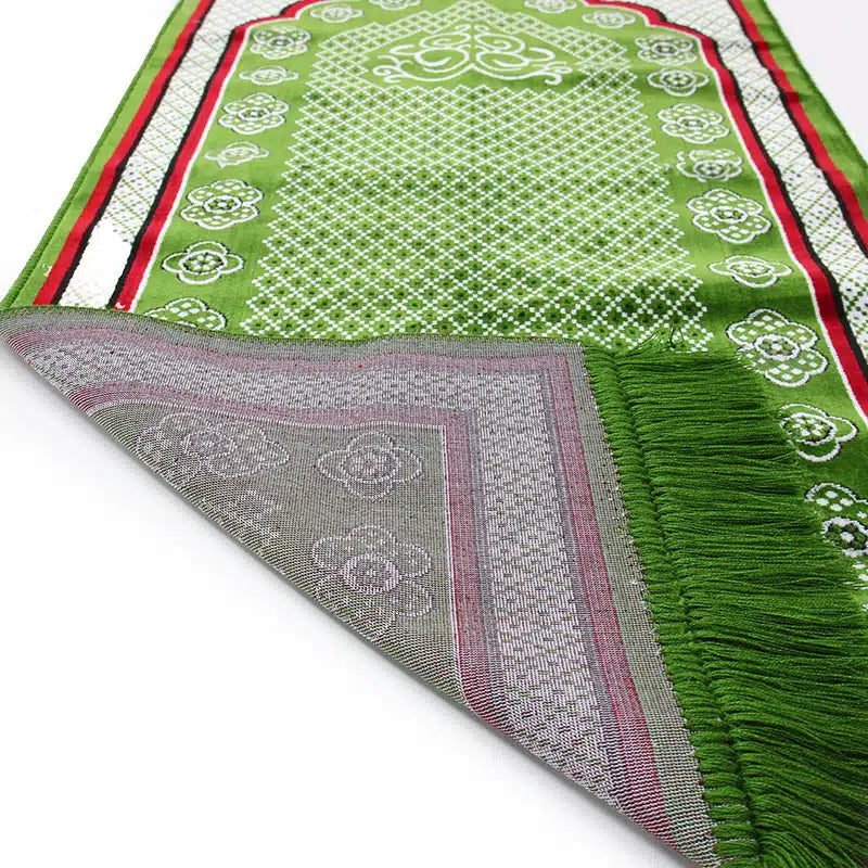 Green And White Design Prayer Mat