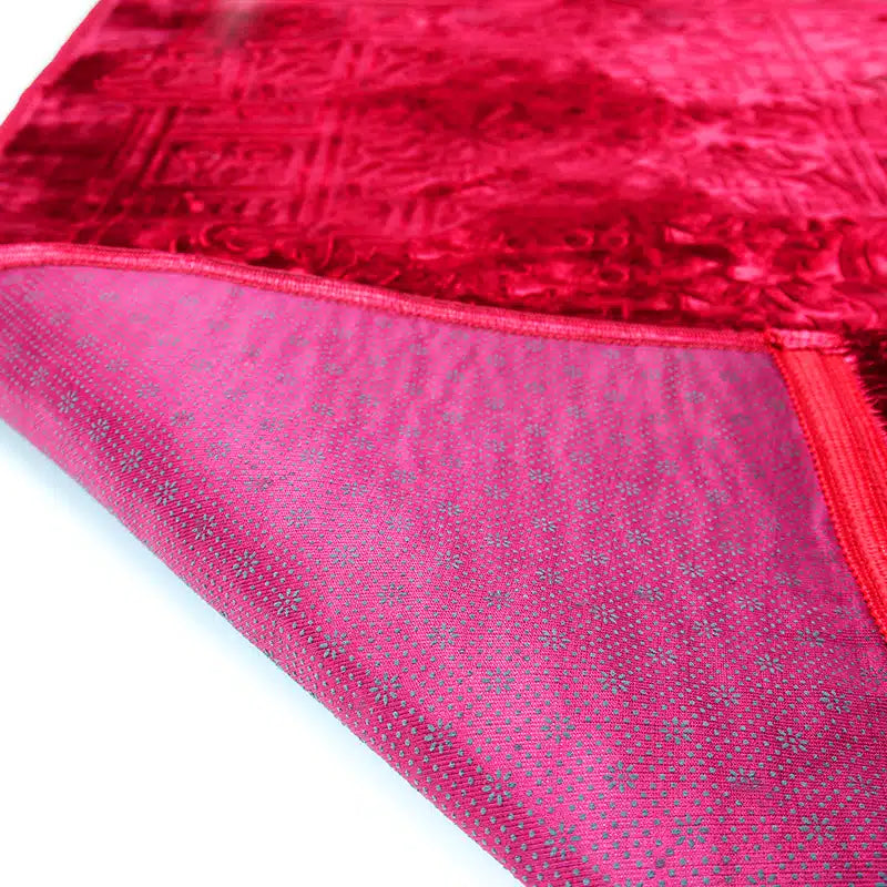 Cherry Self Design Pattern Velvet Prayer Mat
