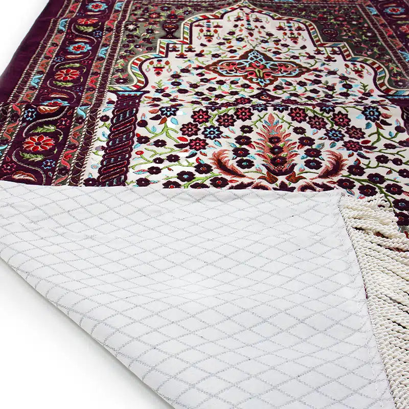 Purple Traditional Design Prayer Mat