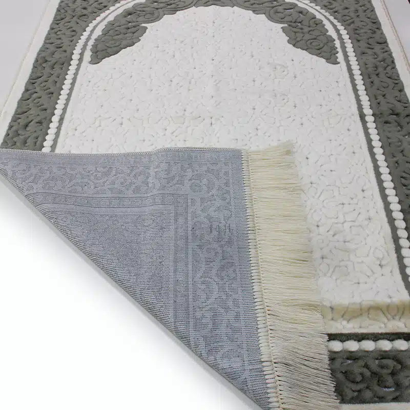 Sina Secc Grey And White Prayer Mat