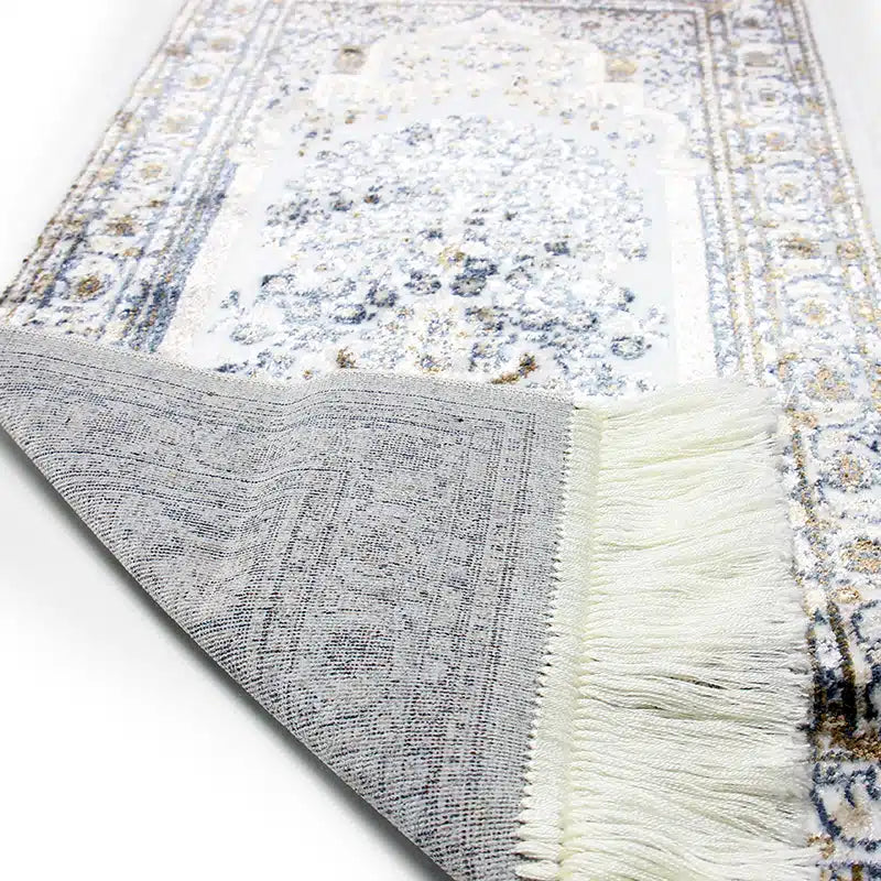 Kids White Multi Design Prayer Mat
