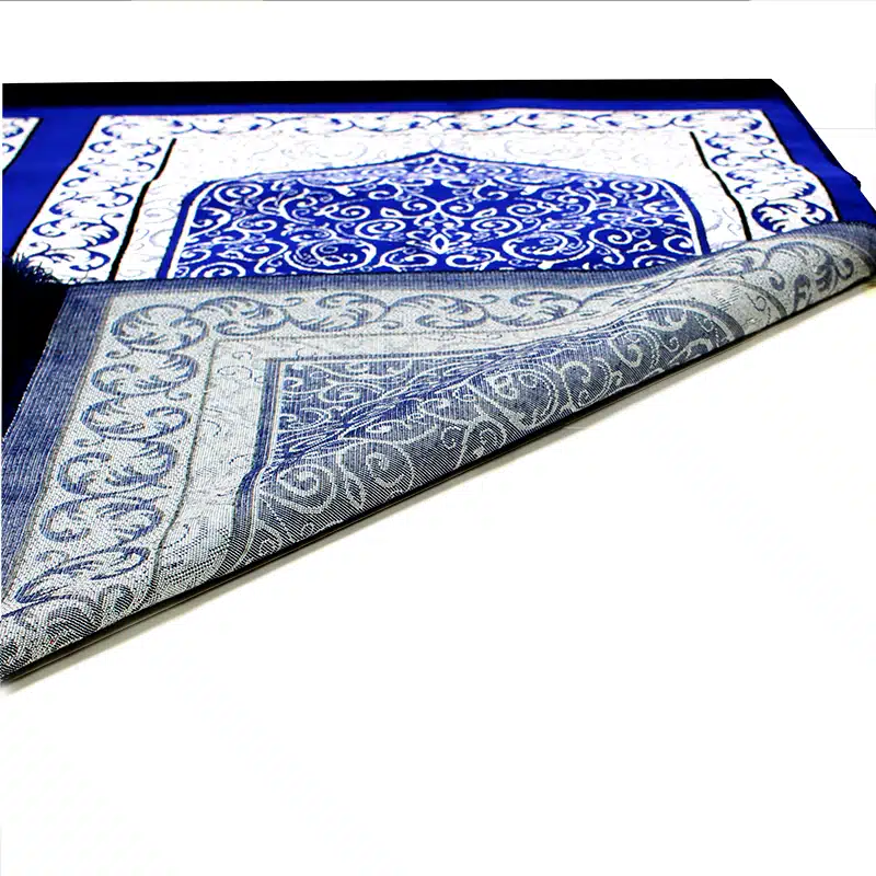 Three People Blue & White Prayer Mat
