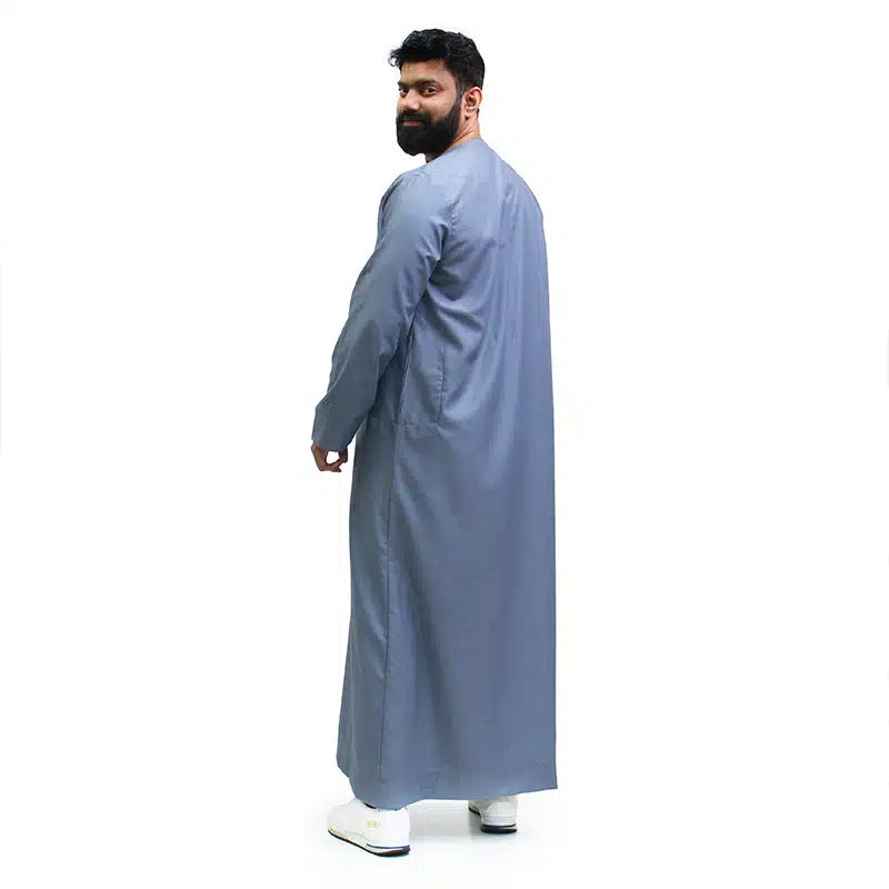 Omani Tassel Tufts Blue Thobe