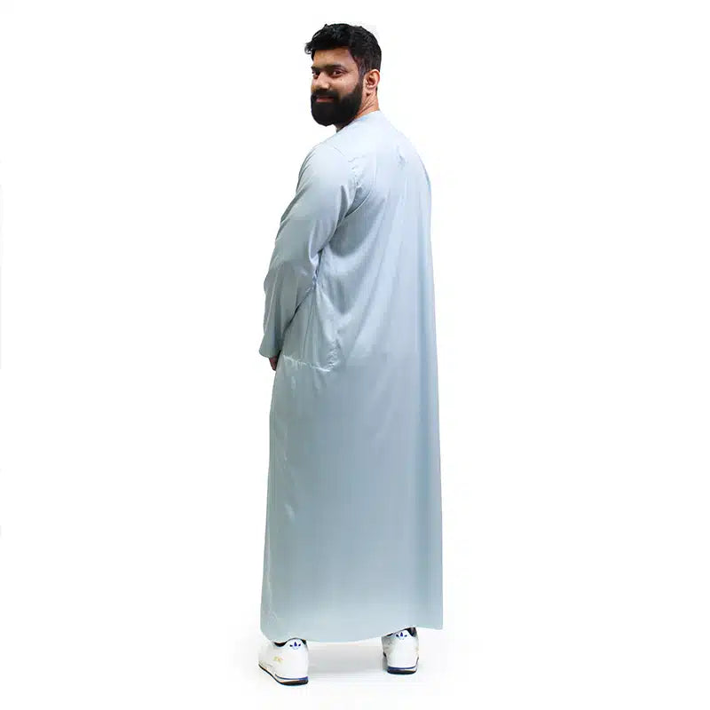 Omani Satin Light Turquoise Thobe 1501-03