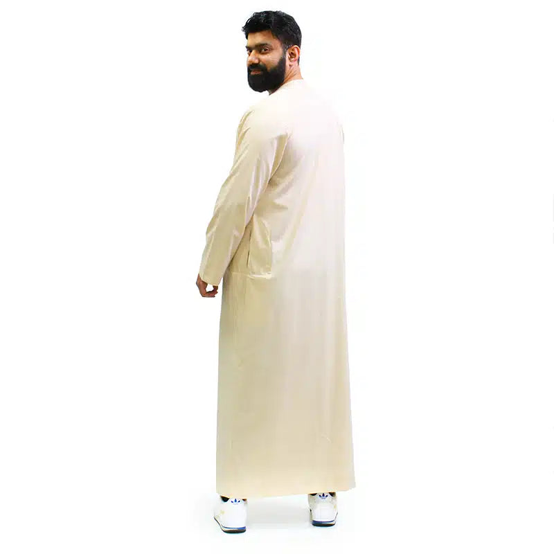 Omani Padded Cream Thobe 1511-15