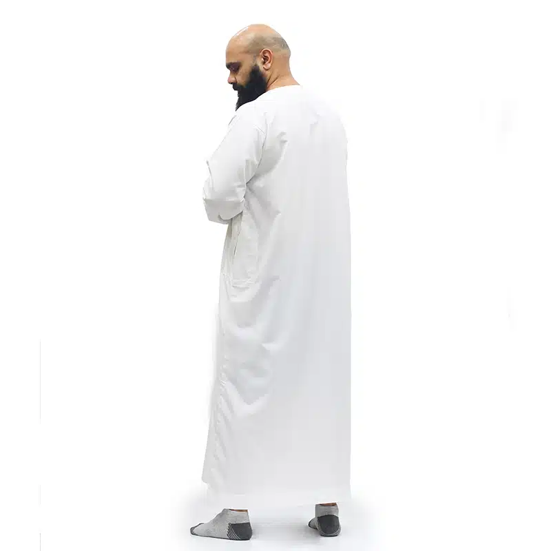 Moroccan White & Brown Thobe