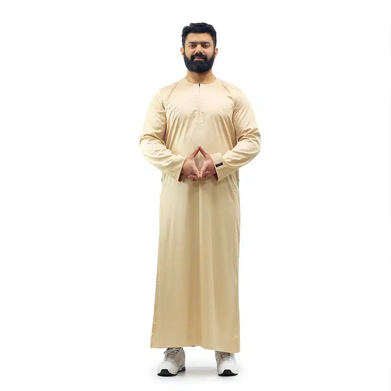 Omani Satin Beige Thobe ASM-K14 9
