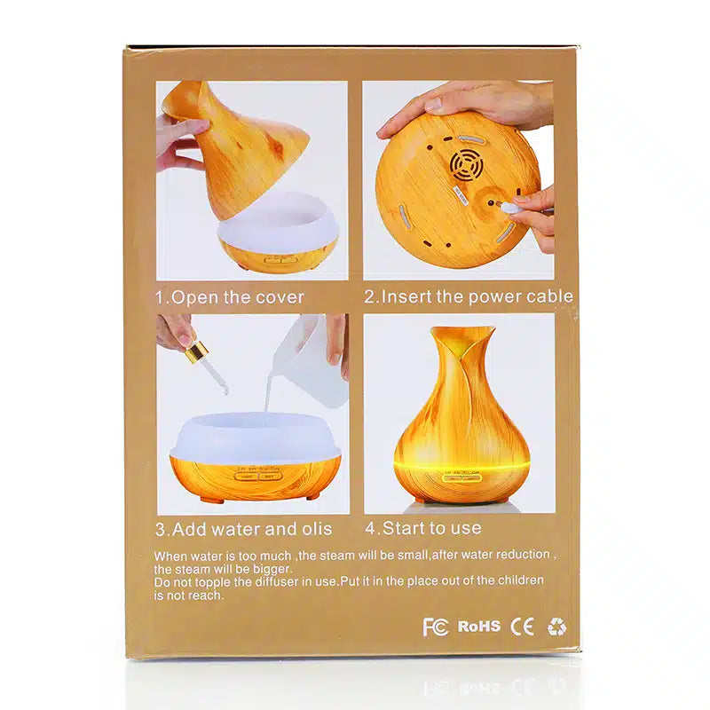 Sculpted Light Wood Humidifier AM00968