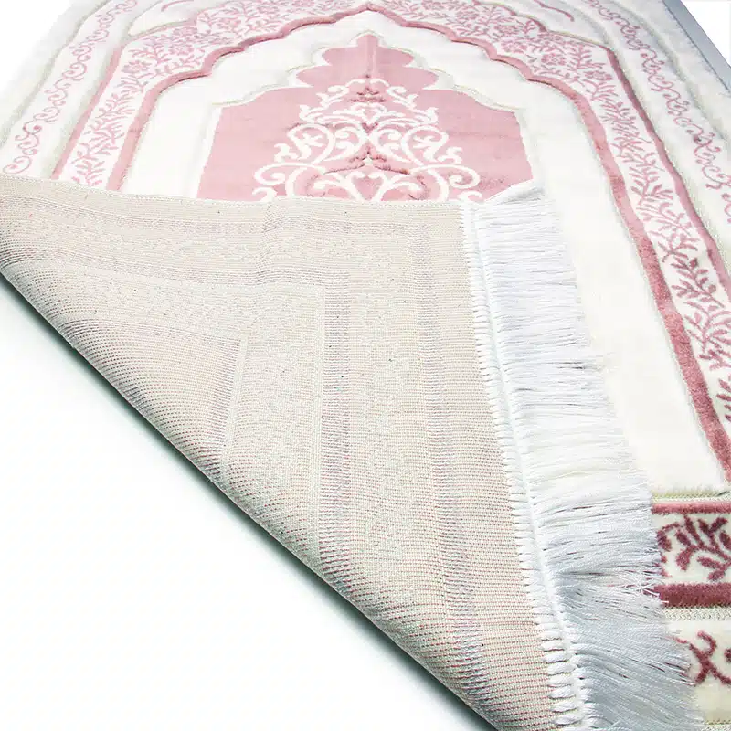Didem Secc White And Pink Pattern Prayer Mat