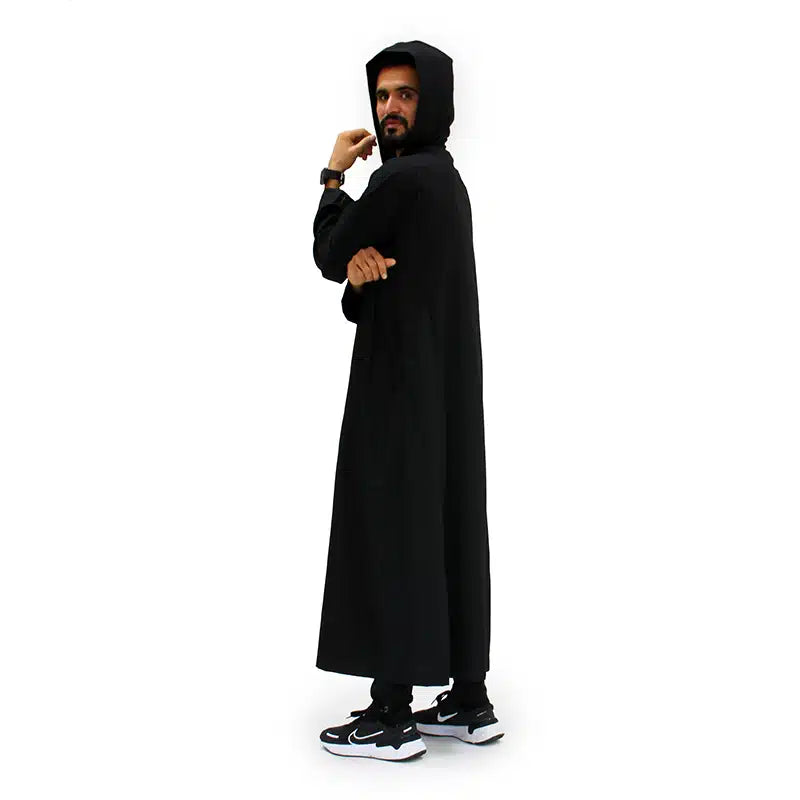 Men's Hooded Black Thobe 93