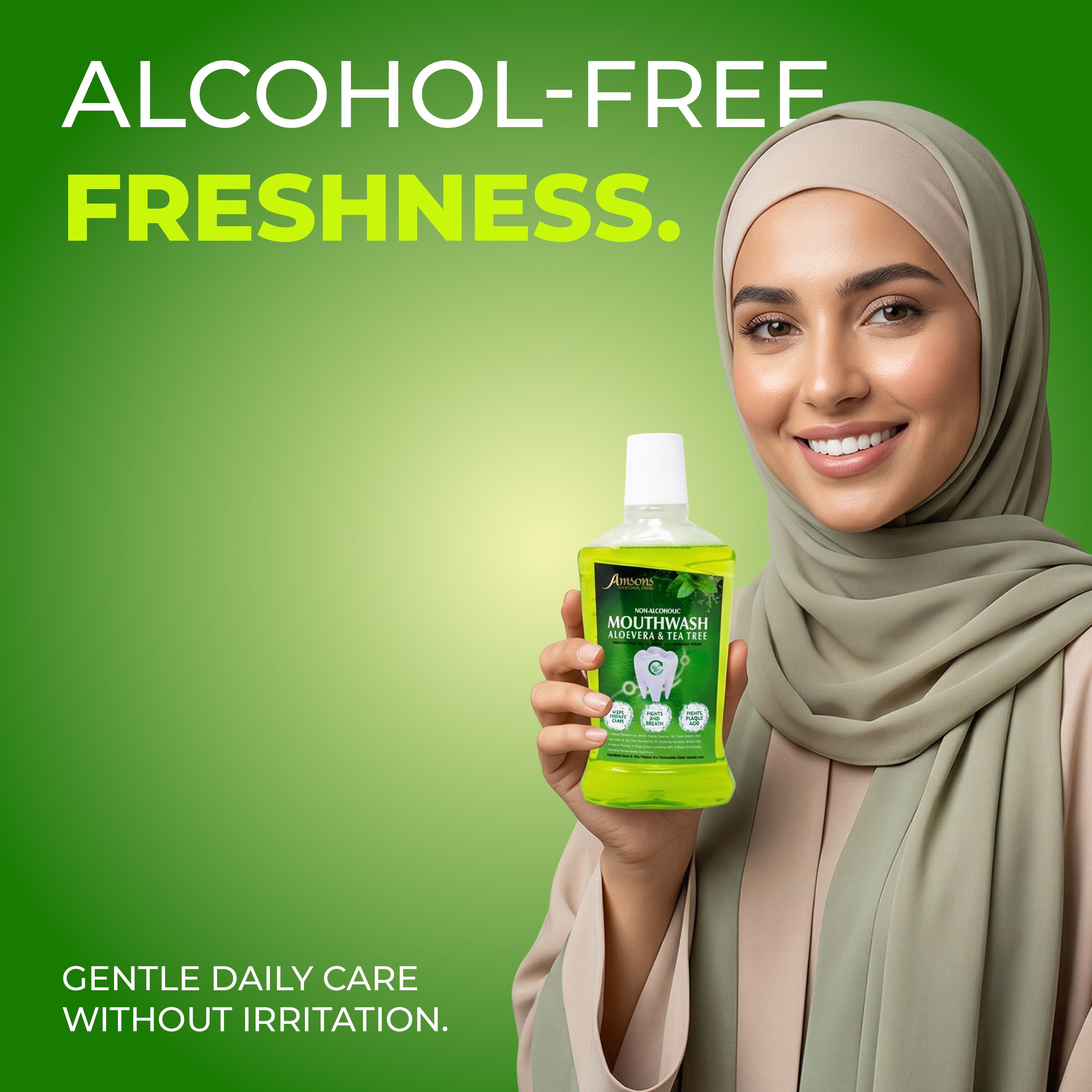 Non-Alcoholic Aloe Vera & Tea Tree Mouthwash