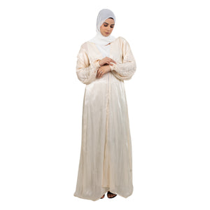 Cream Organza Stonework Kimono ASL-628-19 image 2