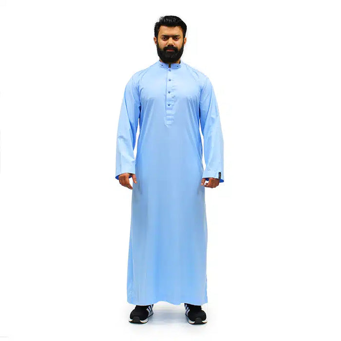 Detail Collar Baby Blue Thobe 962-1