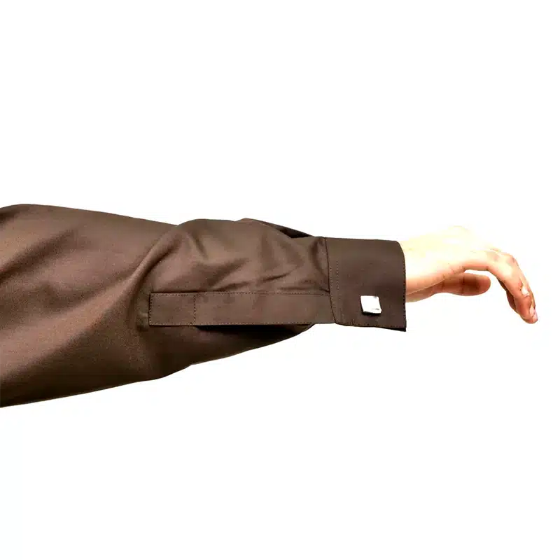 Men's Collared Styled Brown Thobe 671- 2