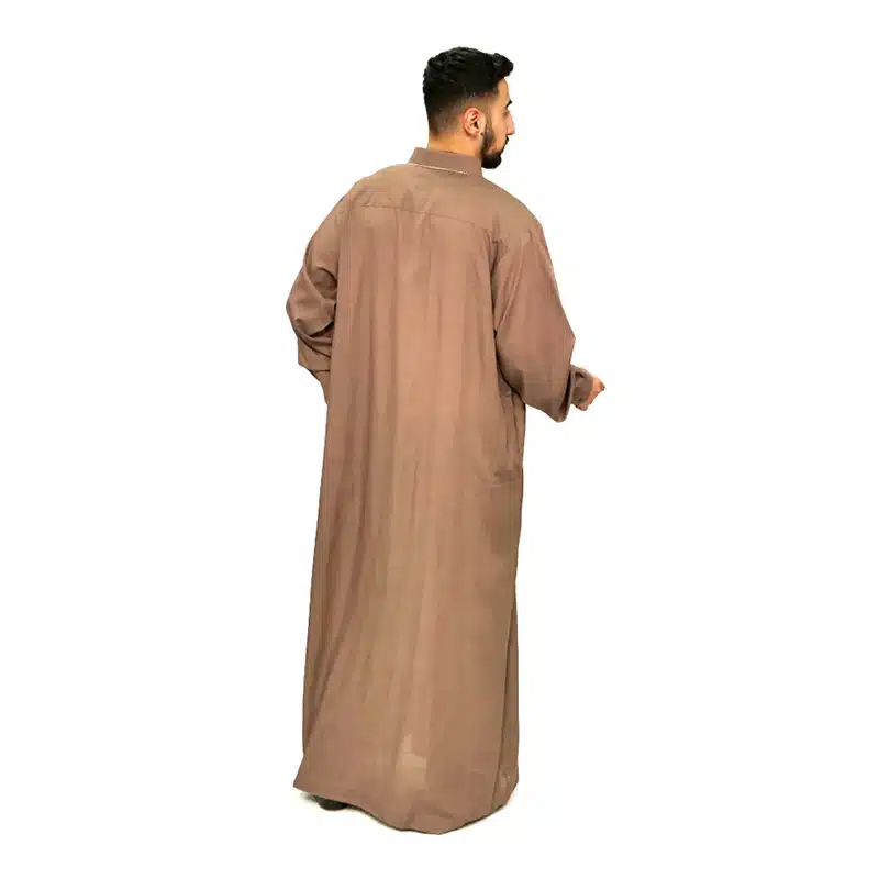 Men's Tuxedo Collared Caramel Thobe 632- 3