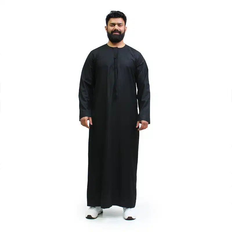 Omani Tassel Black Thobe