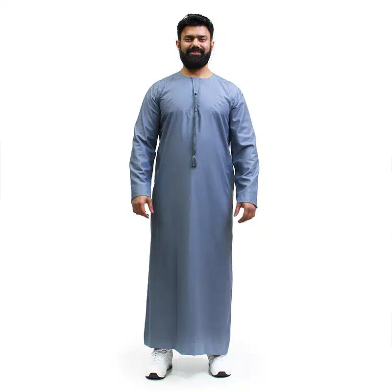 Omani Tassel Tufts Blue Thobe