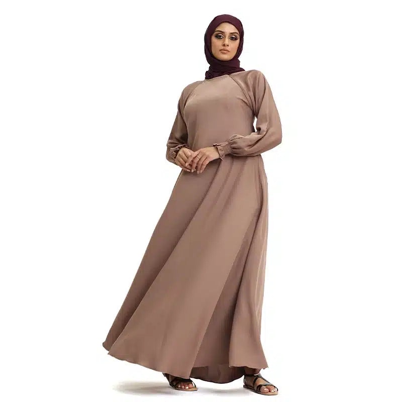 Women's Umbrella Light Brown Abaya
