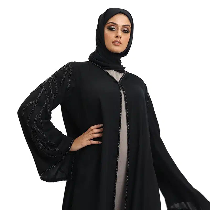 Black Embroidered Kimono