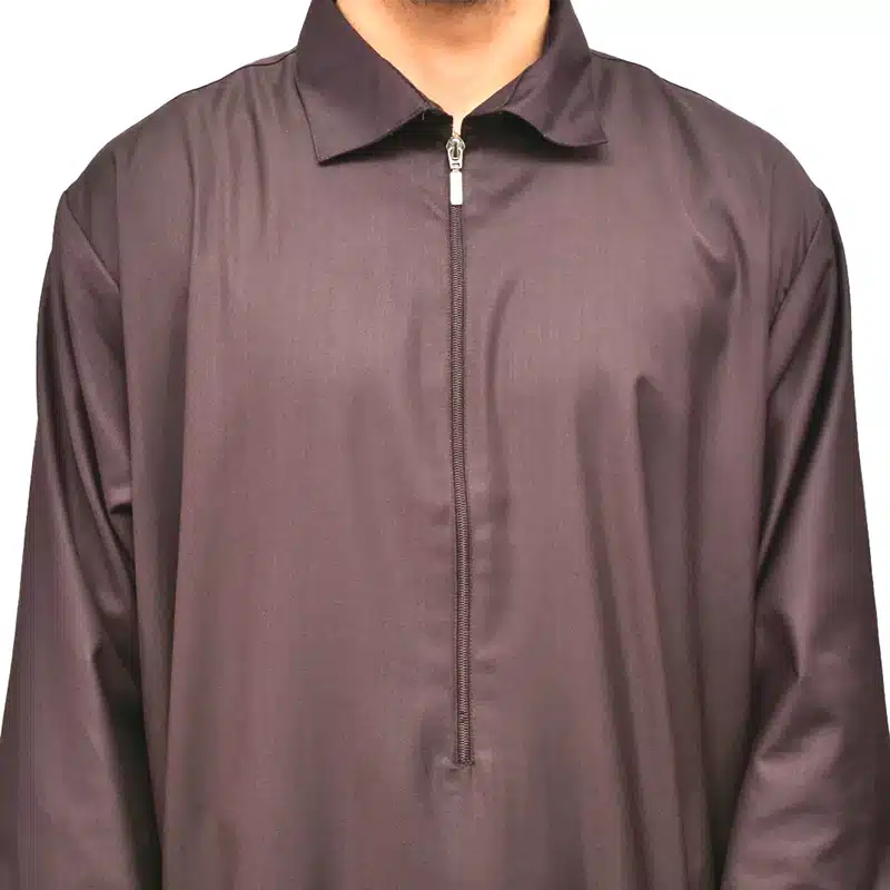Men's Collared Styled Purple Thobe 671- 3
