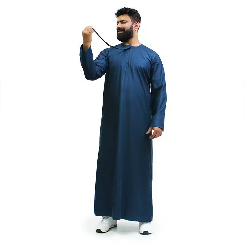 Omani Tassel Navy Thobe