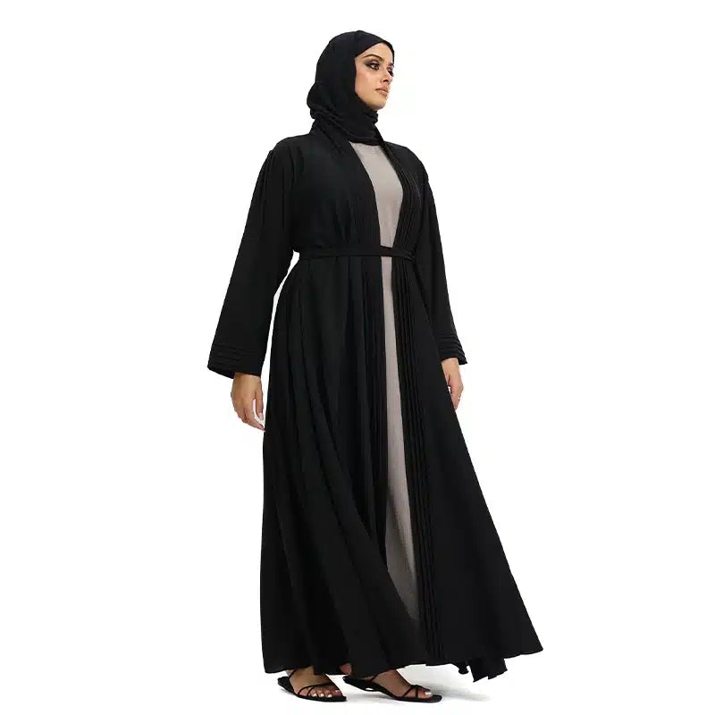 Sumiyyah Belted Black Kimono
