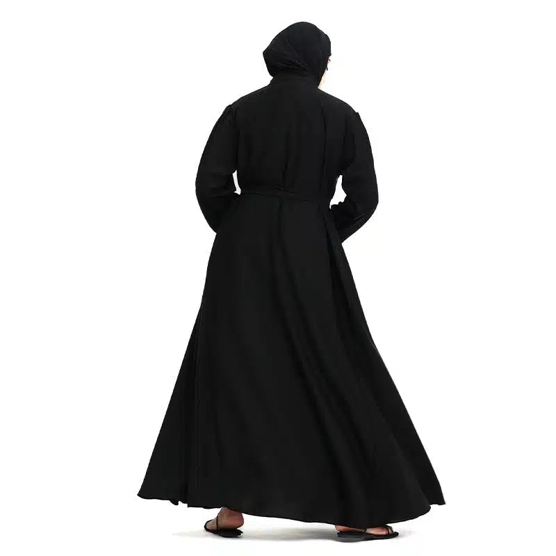 Sumiyyah Belted Black Kimono