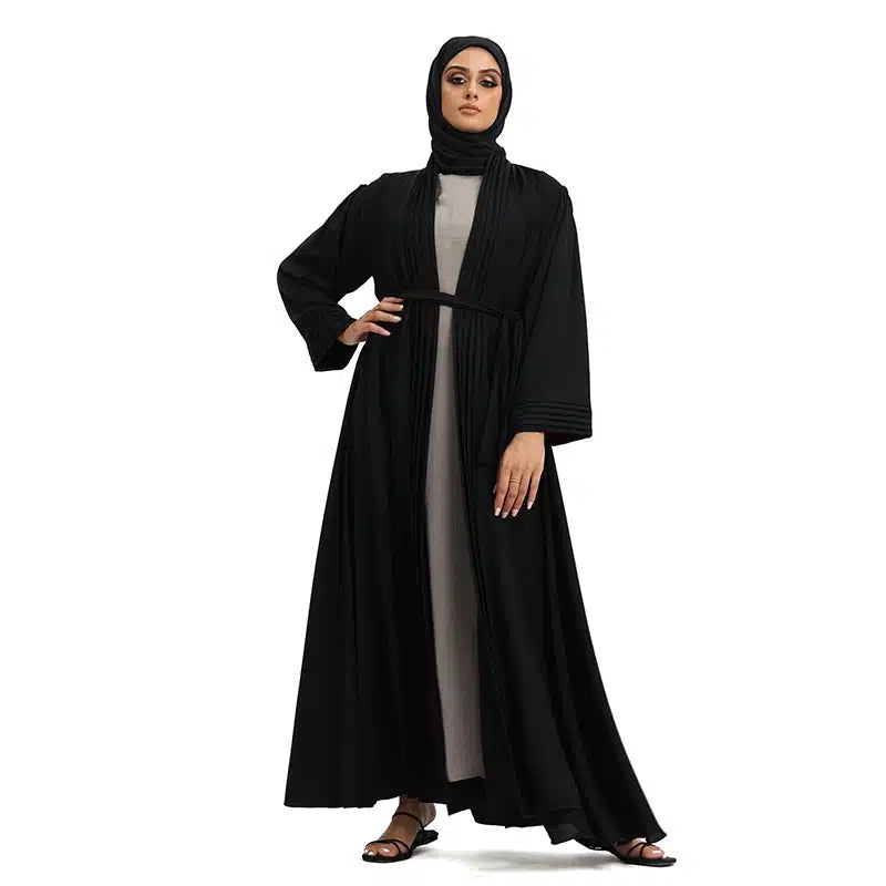 Sumiyyah Belted Black Kimono
