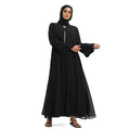 Hina Pearl Chiffon Double Black Beaded Kimono