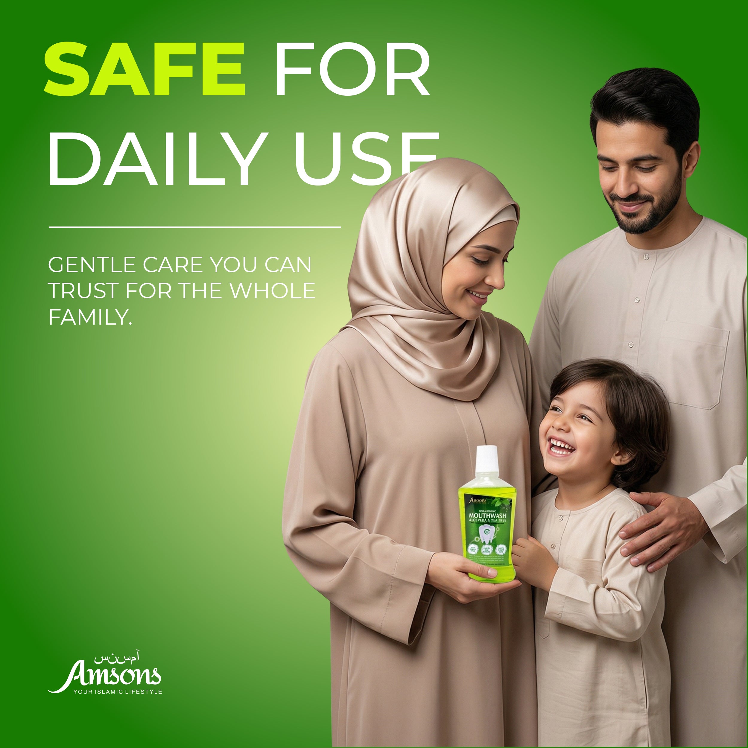 Non-Alcoholic Aloe Vera & Tea Tree Mouthwash
