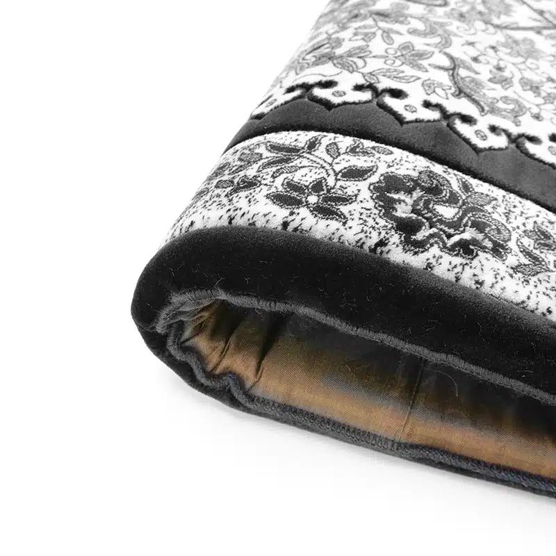 Memory Foam Padded Prayer Mat Black And White