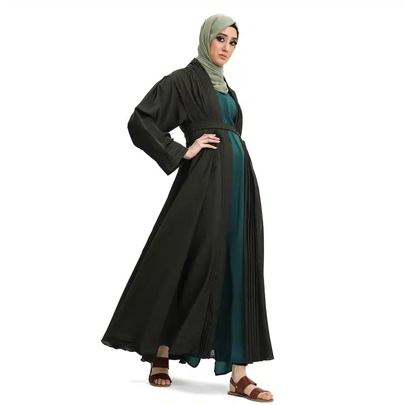 Sumiyyah Belted Avacado Kimono