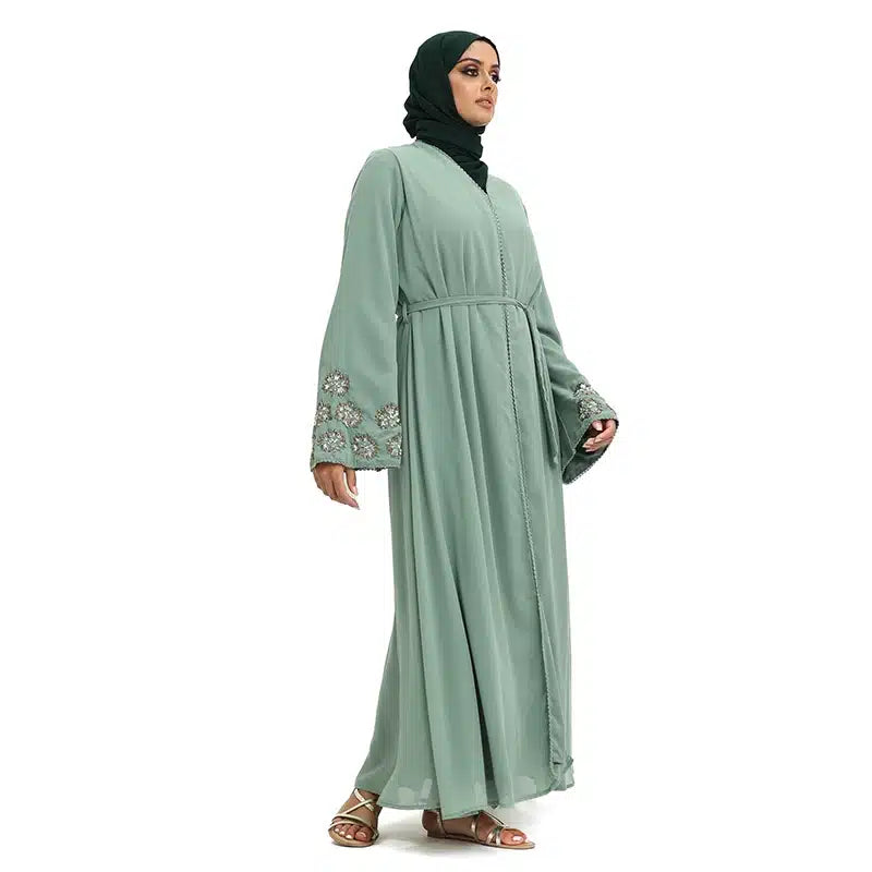 Hawa Beaded Mint Kimono