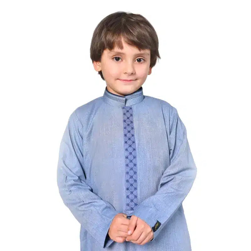 Kids Collared Blue Thobe  959 04 image 2