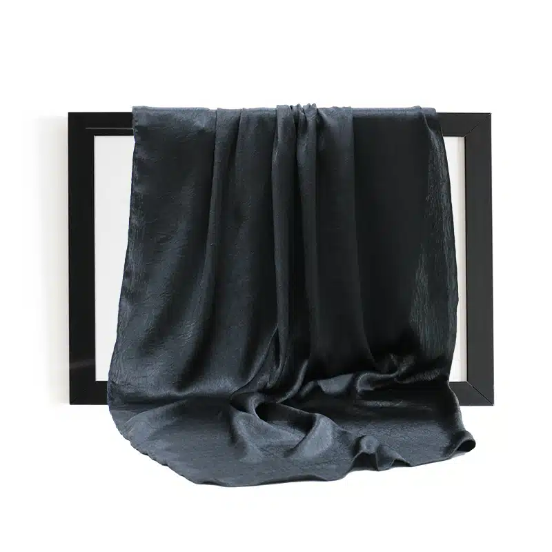 Silk Textured Black Hijab