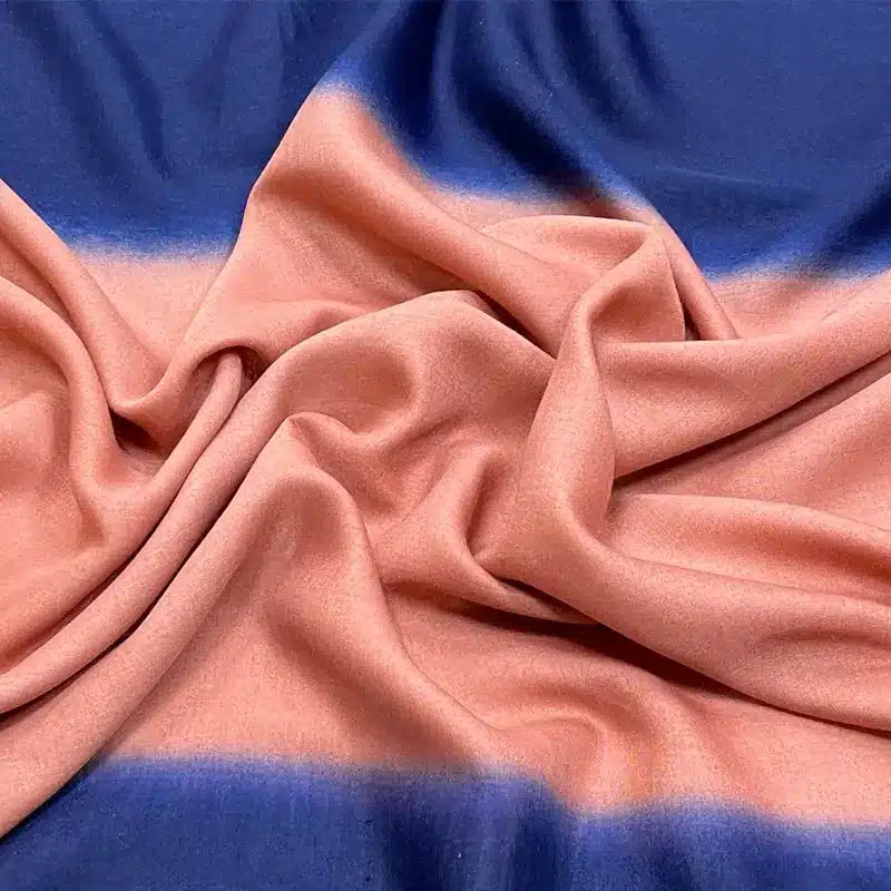 Ombre Blush Pink & Navy Blue Cotton Hijab