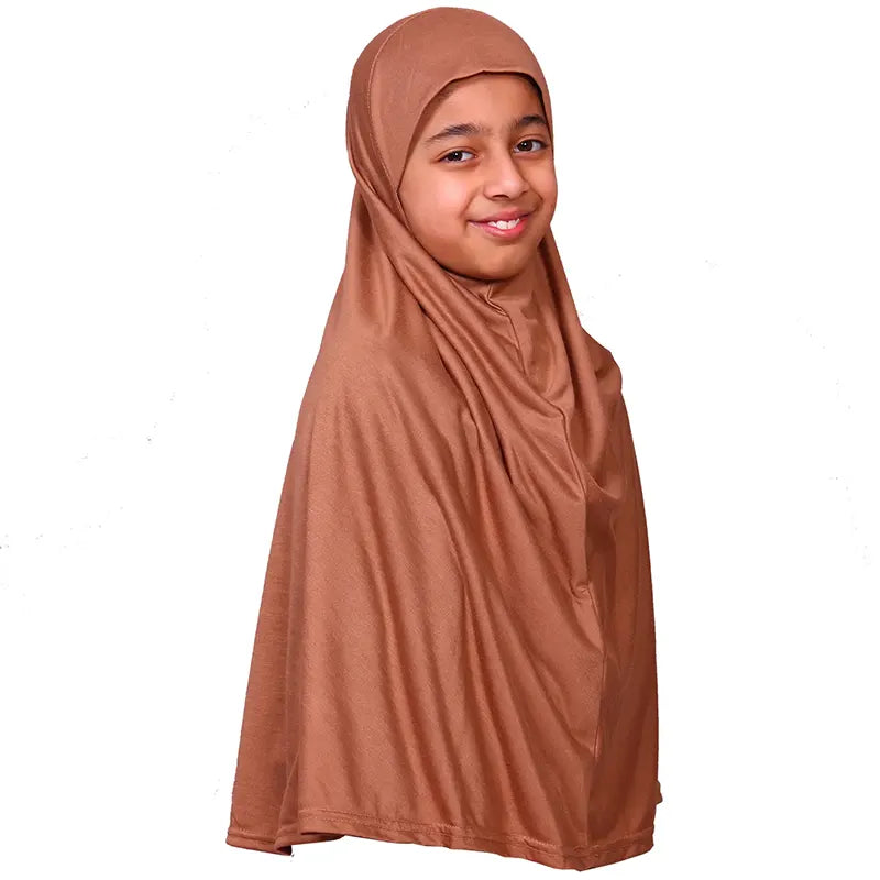 Light Brown Girls Hijab - XL/2XL/3XL