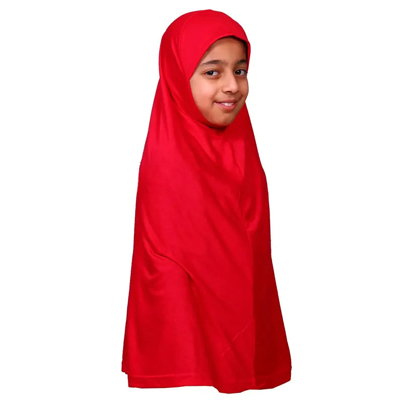Red Girls Hijab - XL Size