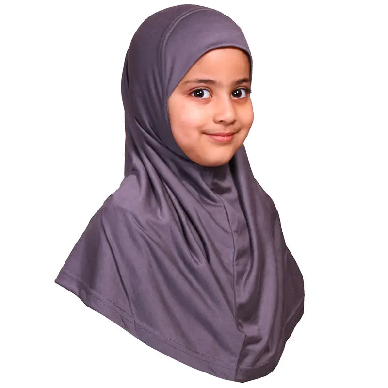 Marle Grey 2 Girls Hijab - Small Size