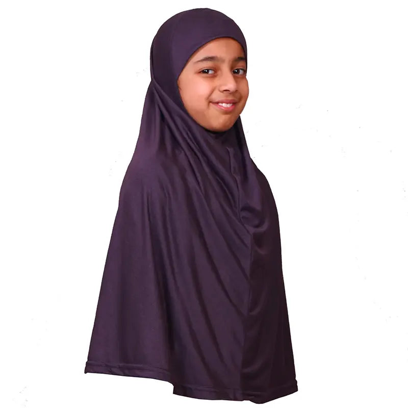 Marle Grey 02 Girls Hijab - XL Size