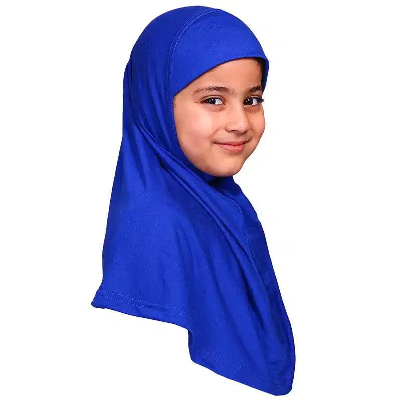 Royal Blue Girls Hijab - Small Size