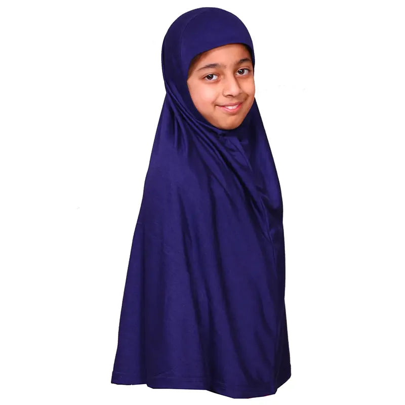 Navy Girls Hijab - XL Size