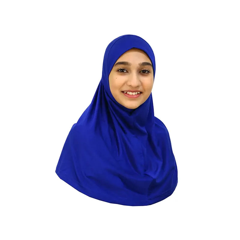 Blue Girls Hijab - Medium Size