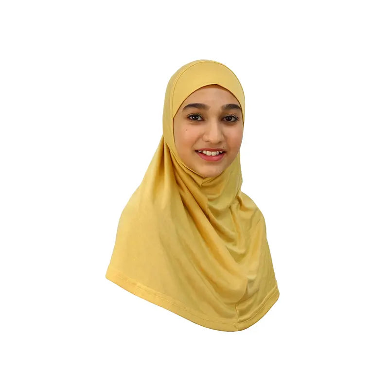 Gold 60 Girls Hijab - Medium Size
