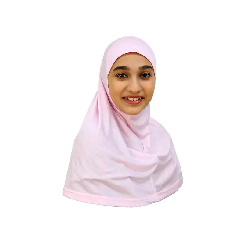 Light Pink Girls Hijab - Medium Size