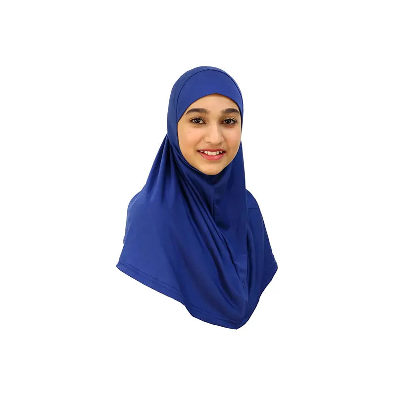 Royal Blue Girls Hijab - Medium Size