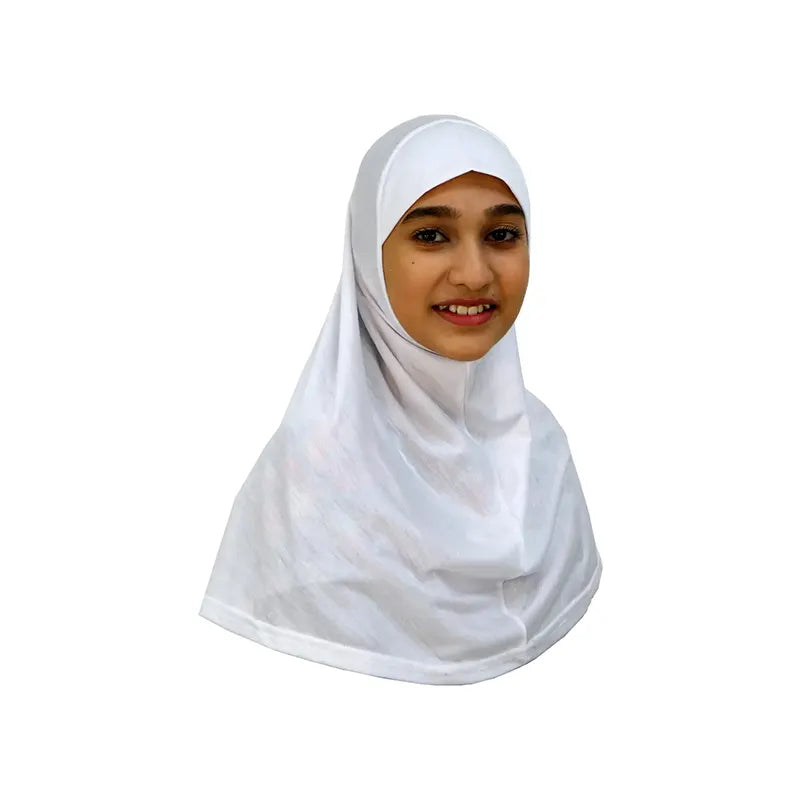 White Girls Hijab - Medium Size